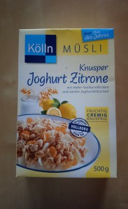 Degustabox Februar Kölln Müsli Knusper Joghurt  Zitrone