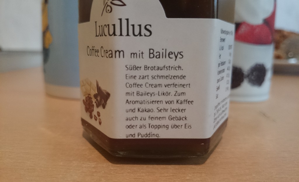 Daily Marmelade Coffee Cream mit Baileys Beschreibung